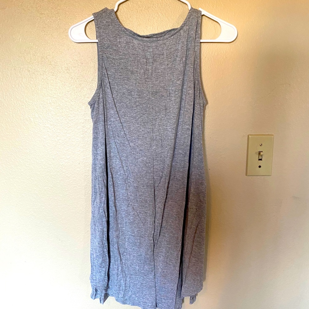 Long open back tank top